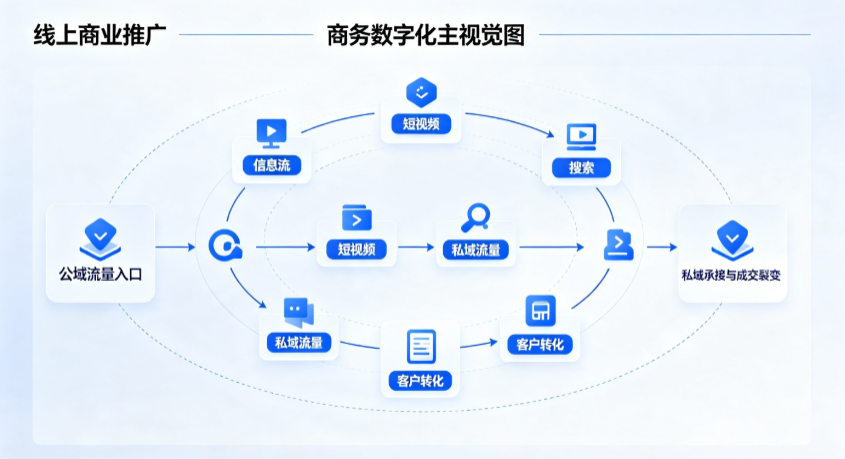 鸡西线上商业推广怎么做？全域流量闭环搭建与低成本转化实战指南